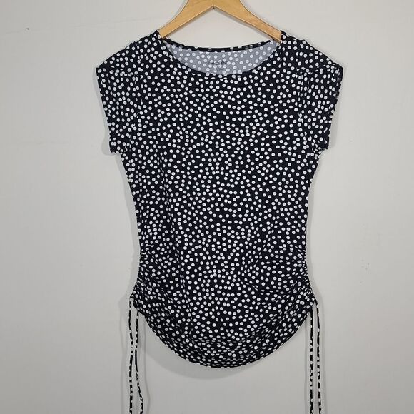 Lands'end Black and White Polka dot Blouse - Picture 2 of 10